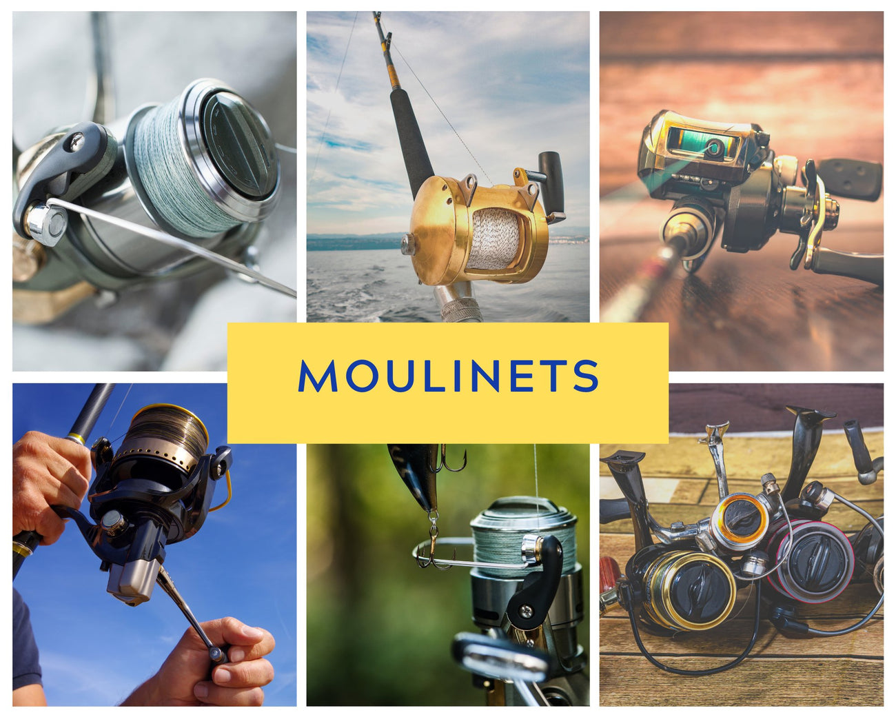 Moulinets spinning et casting pour la pêche en mer et en eau douce