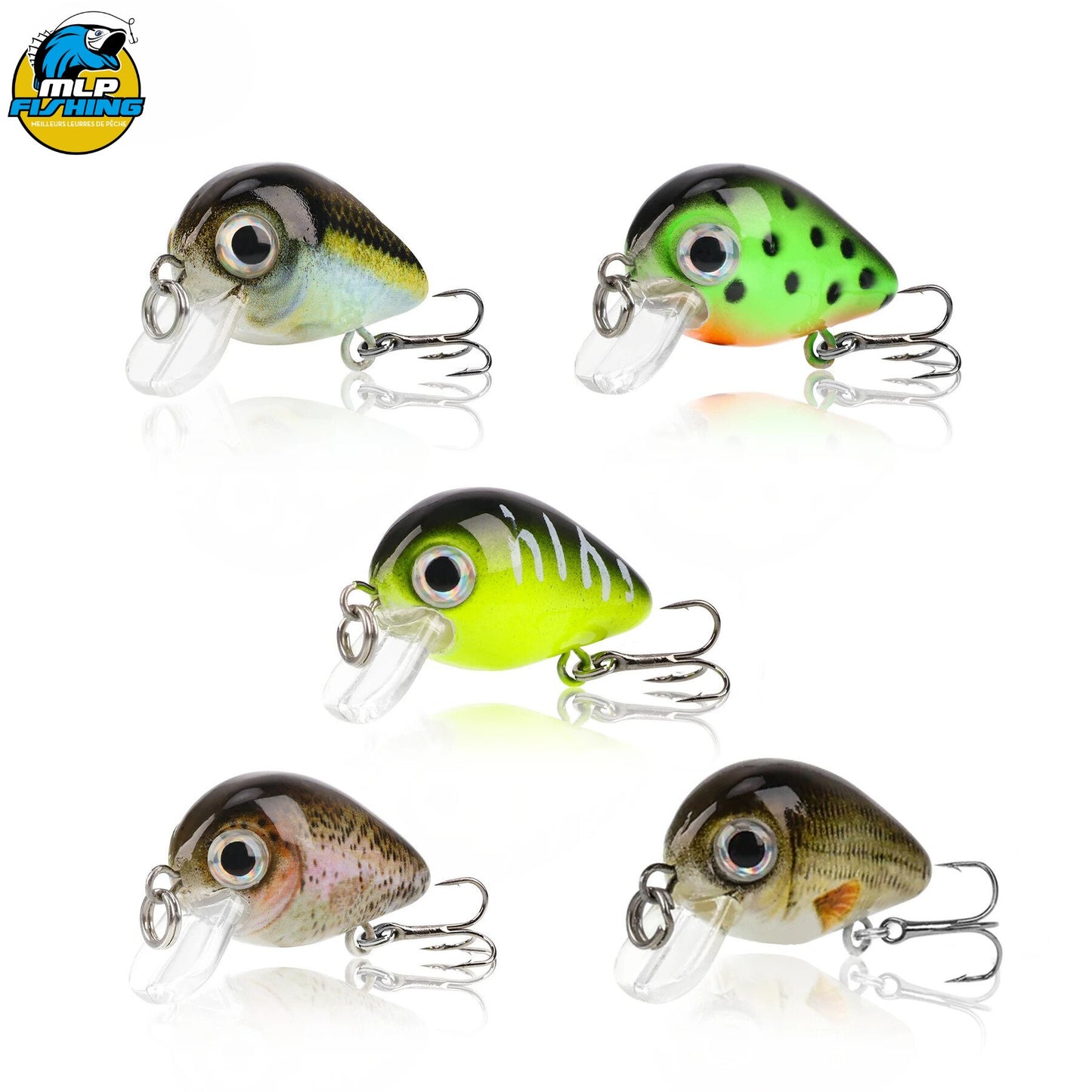 Lot de 5 mini Leurre de Pêche Crankbaits