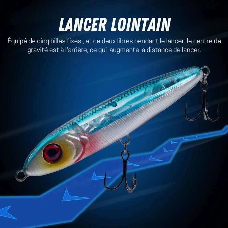 Leurre Stickbait Coulant 105mm 23g / 120mm 35g