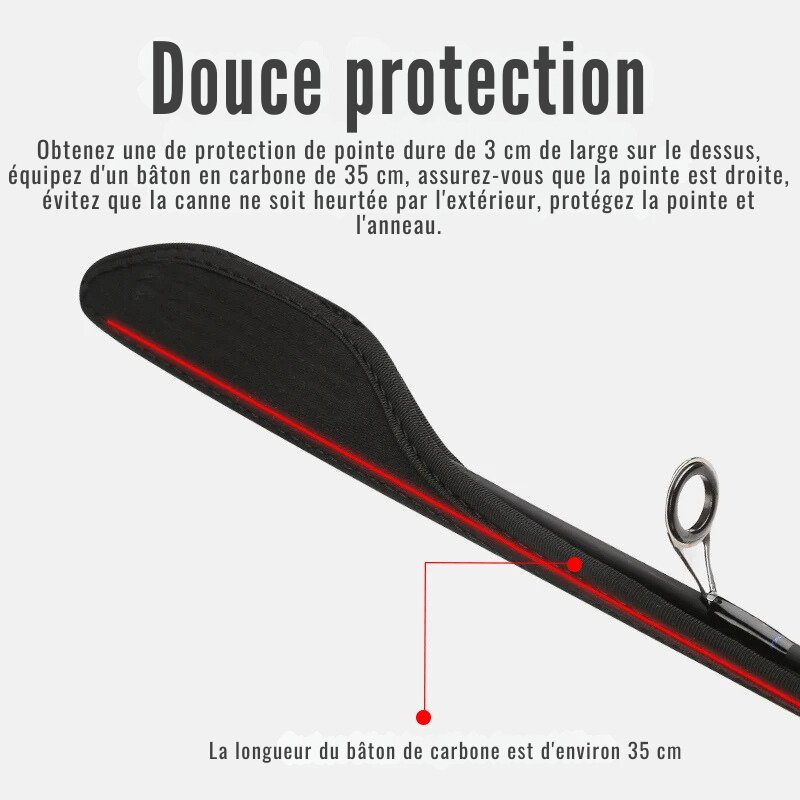 Sac Etui de Protection pour Cannes à Pêche de différentes longueurs